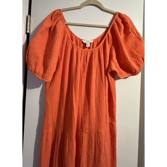 Lilly Pulitzer Zemini Maxi Dress Coverup Large Flamingo Feather Crnkl Gauze - Picture 3 of 11